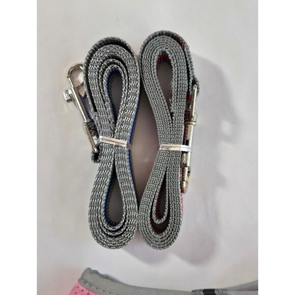 Soft Mesh Adjustable Dog Harness & Leash Set – Medium, Breathable, Pink & Blue - Picture 10 of 10